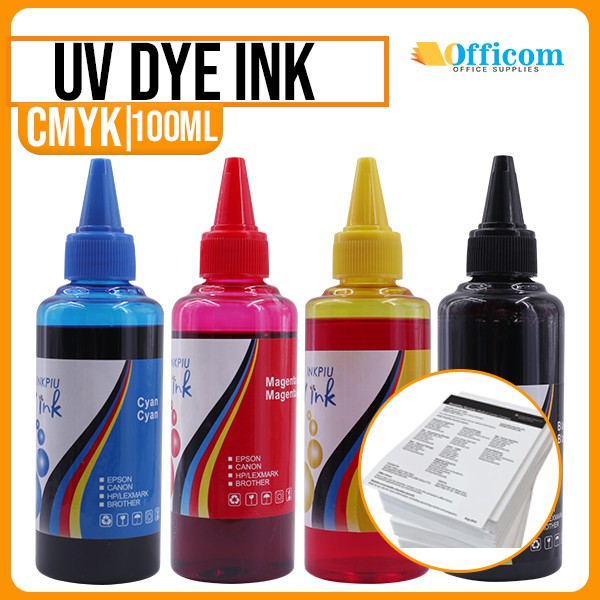 Inkpiu Uv Dye Ink 100ml Cmyk Bundle Shopee Philippines 0709