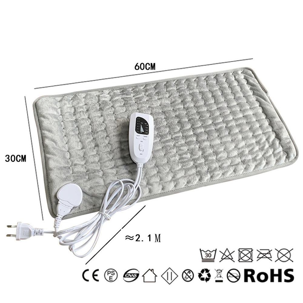 6-Level Electric Heating Warming Pad Heat Therapy Mat Body Pain Relief Mat Timer