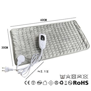 6-Level Electric Heating Warming Pad Heat Therapy Mat Body Pain Relief Mat Timer #2