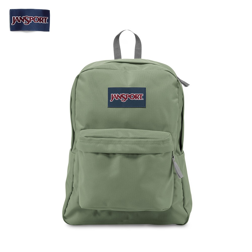 muted green jansport backpack