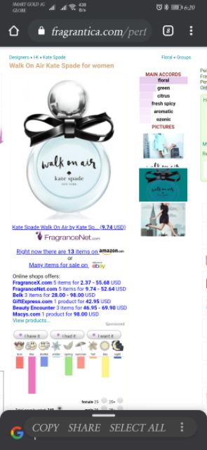 kate spade fragrantica