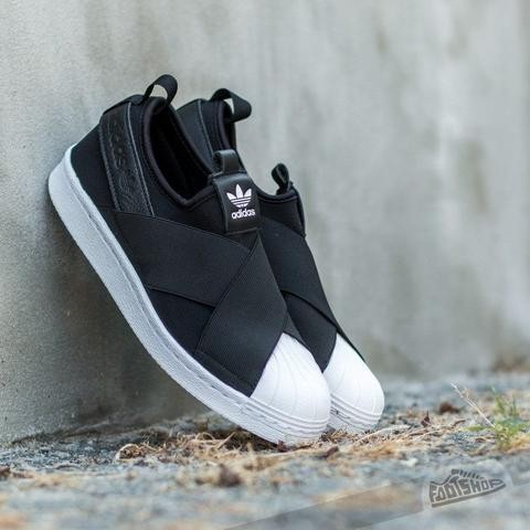 adidas black slip ons