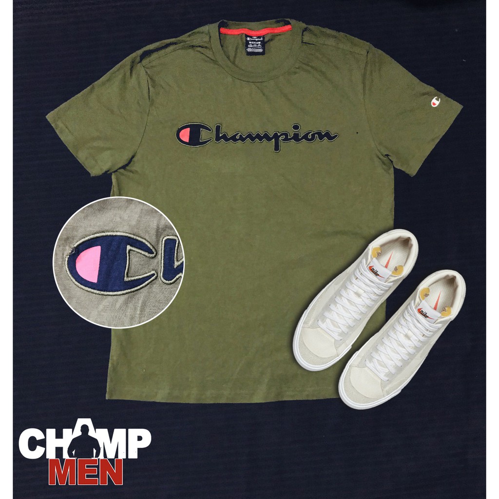 champion olive green shirt