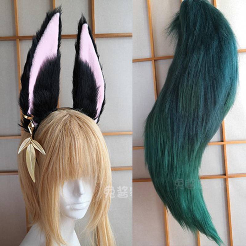 Genshin Impact Tighnari cos wig cos ear tail product customization