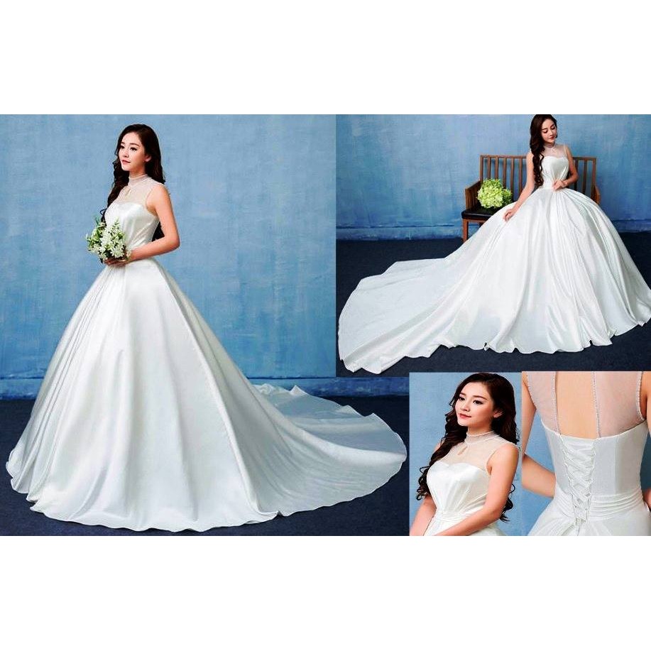 White Turtleneck Wedding Dress Im Shopee Philippines