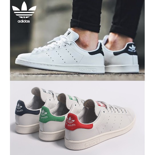 stan smith white black red