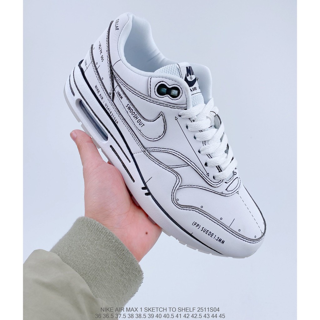 air max 1 sketch white