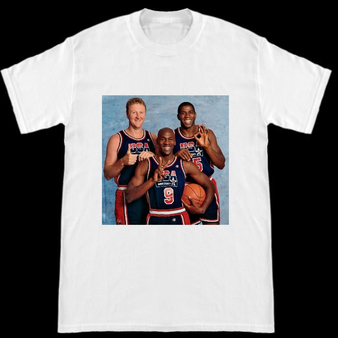 1992 Olympic Dream Team Larry Bird Michael Jordan Ervin Magic Johnson ...