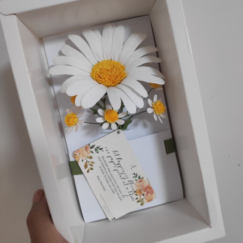 ALAYA PAPER BLOOMS Paper Shasta Daisy in Gift Box Paper Flower Shopee