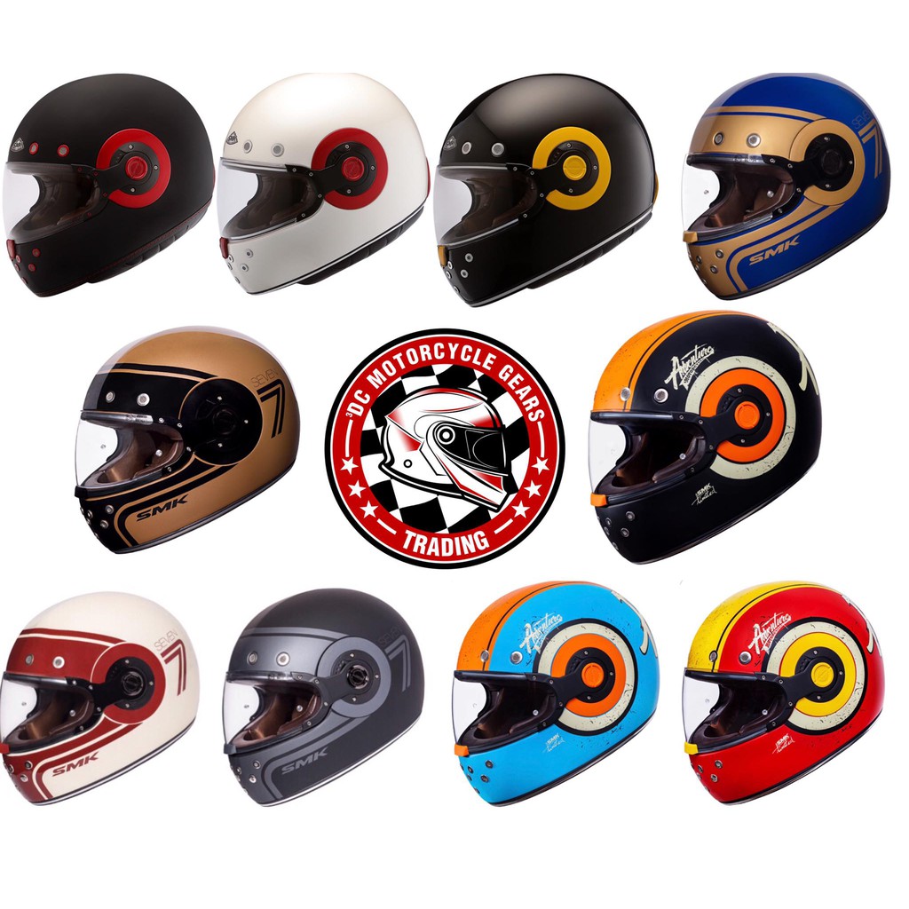 SMK EL DORADO RETRO / VINTAGE FULL FACE HELMET | Shopee Philippines