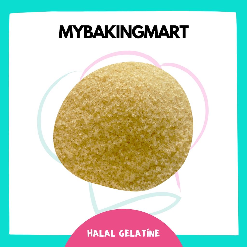Mybakingmart Gelatine Powder Halal / Serbuk Gelatin 50g (Repacked