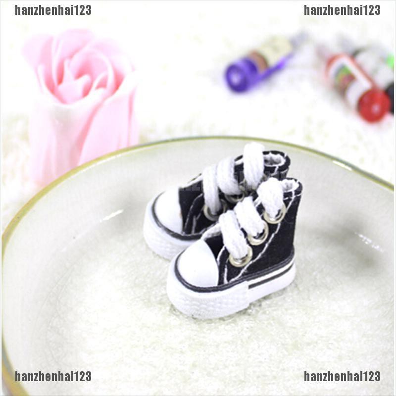 5cm Doll Shoes Denim Canvas Toy Shoes1/6 For Russian Doll Sneackersha 
