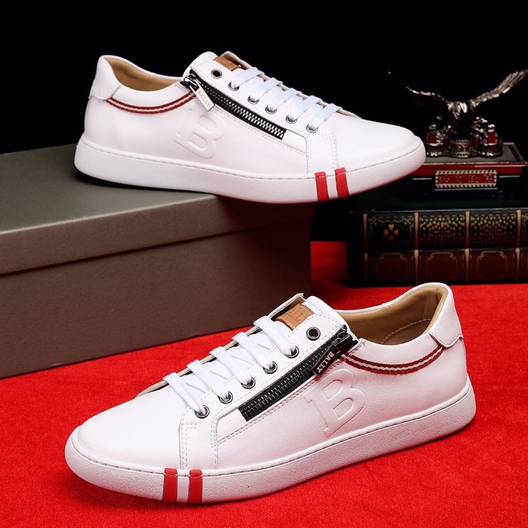 all white bally shoes