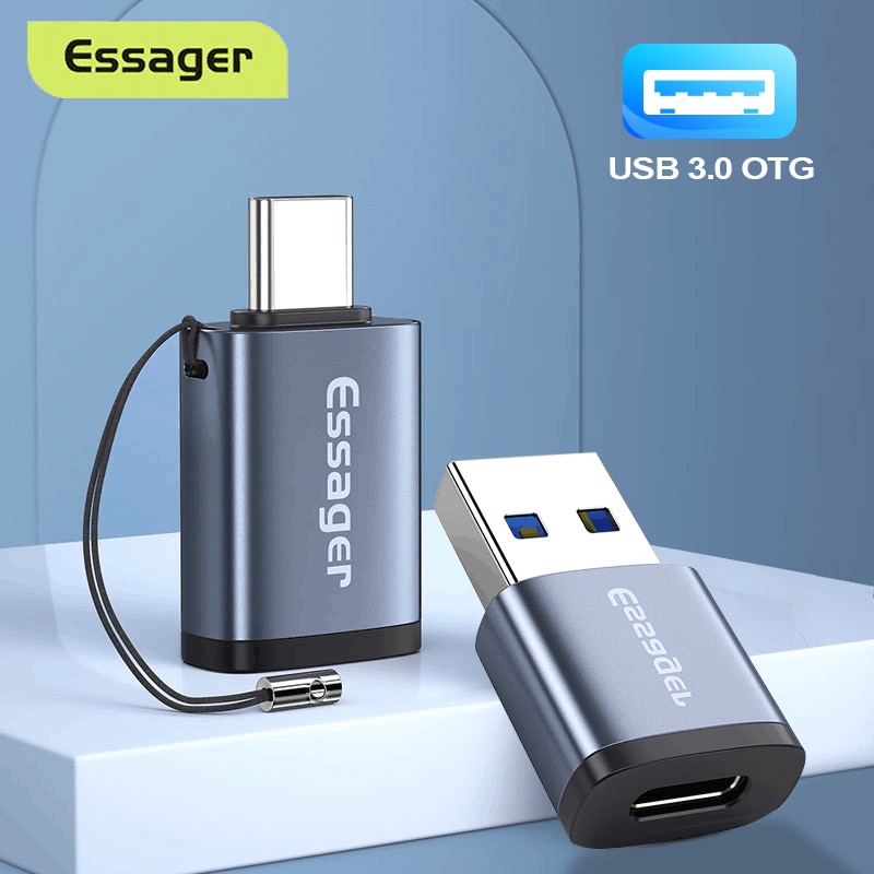 Essager USB 3.0 Type-C OTG Adapter Type C USB C Male To USB Female  Converter USBC OTG Connector | Shopee Philippines