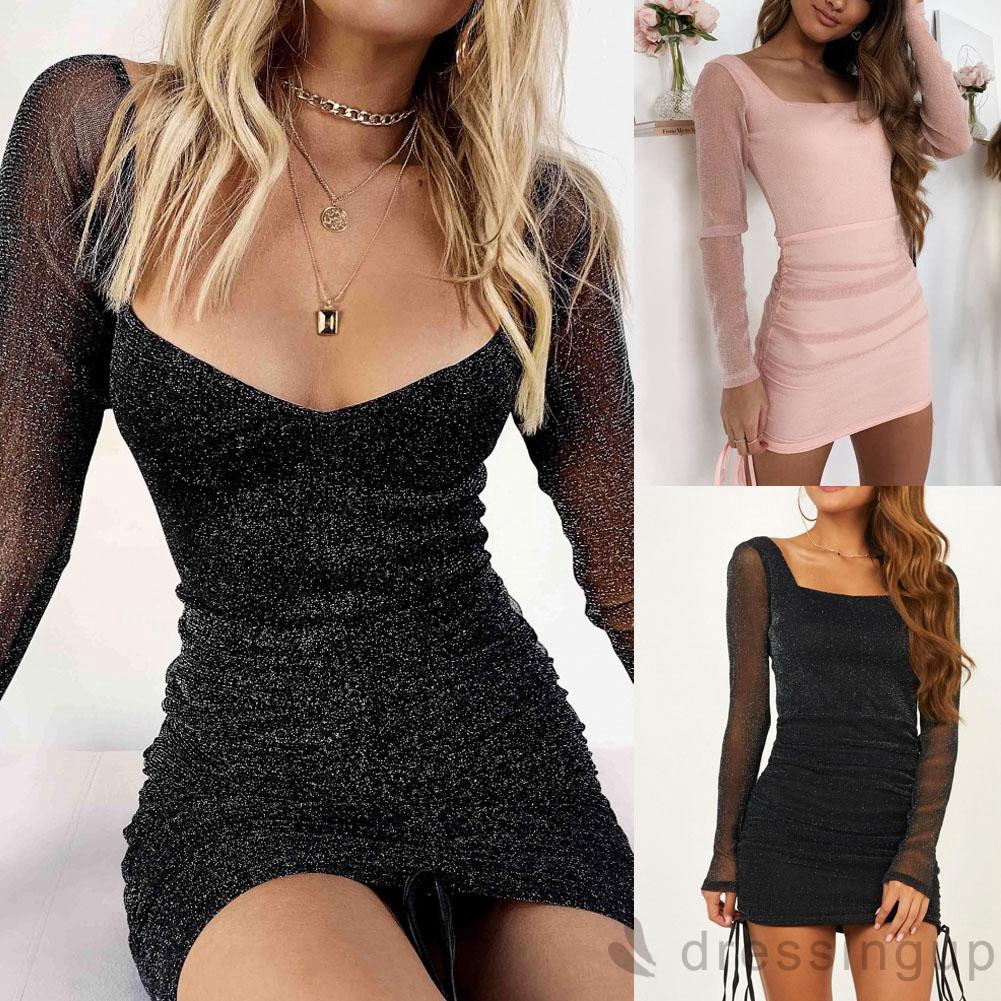 sequin mini bodycon dress