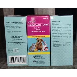 LC-VIT Multivitamins for Dogs, Cats and other Pets - 120 ML
