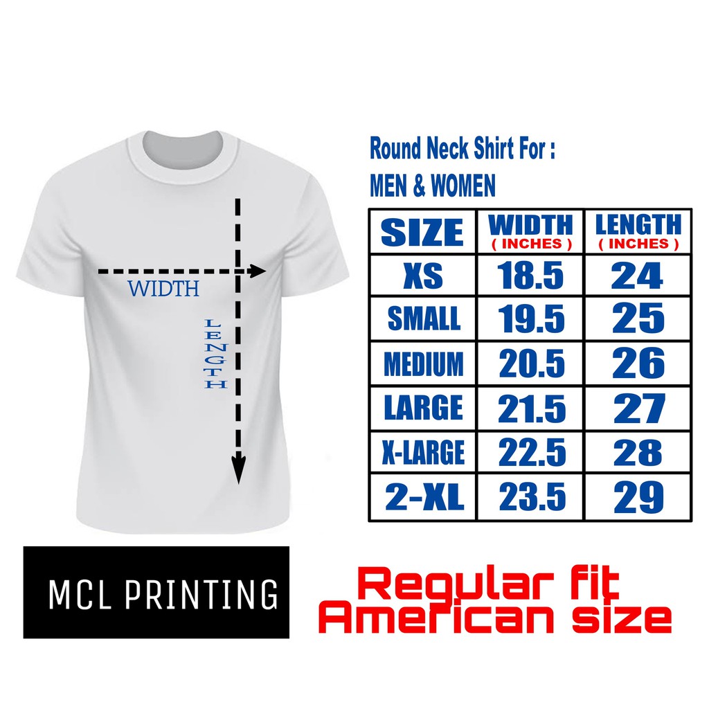 philippine size to american size clothing
