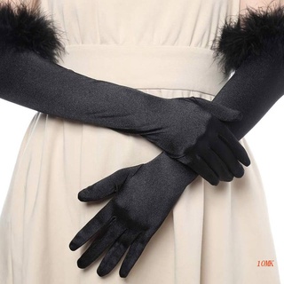 xiangbao Fashion Gloves Female's Elegant Solid Etiquette Gloves Polyester Long Gloves