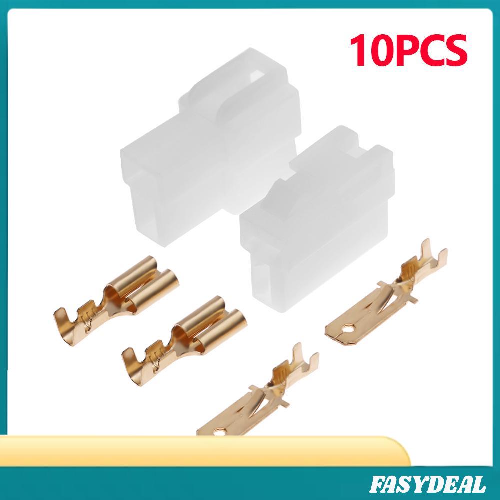 [fasydeal]10 Sets T Type 2 Pin Dc Power Connector Plug For Vhf Uhf Yaesu Radio Cable Shopee