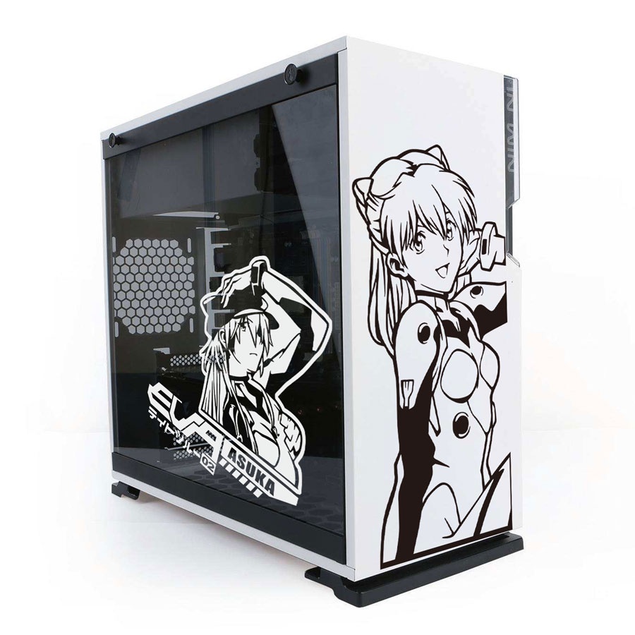 EVA Anime PC Case Stickers,Cartoon Decor Decals for ATX Computer Chassis Skin,Waterproof Easy