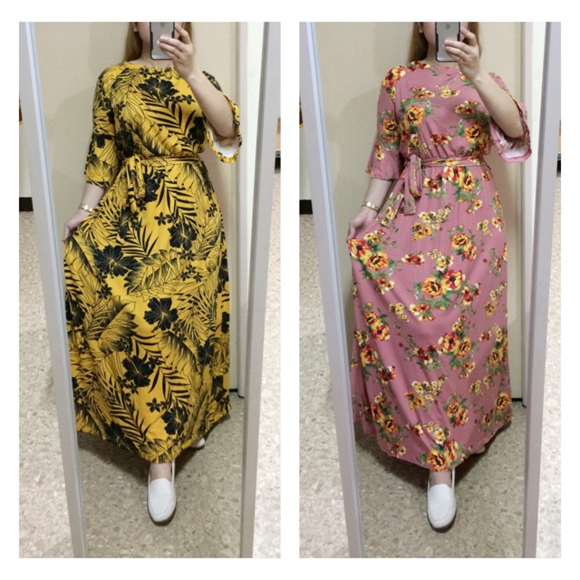 bell sleeve maxi dress