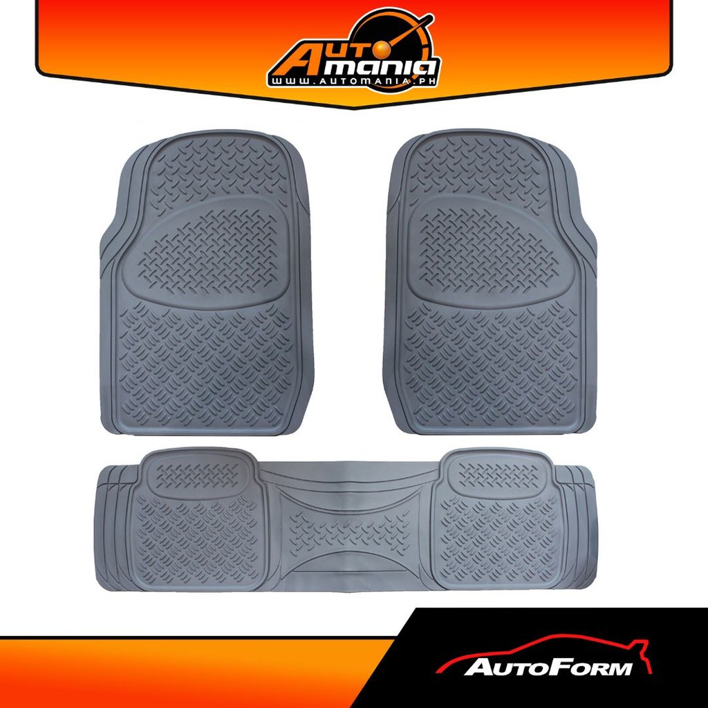 Autoform 3pc Big Gry Big Plastic Car Mat Grey Not Rubber High