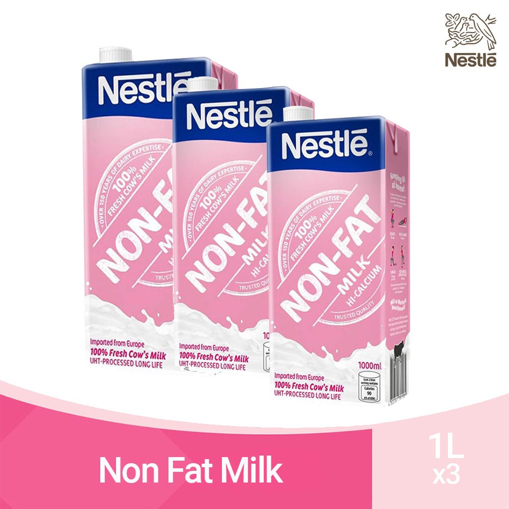 NESTLÉ Non Fat Milk 1L Hi-Calcium - Pack of 3 | Shopee Philippines