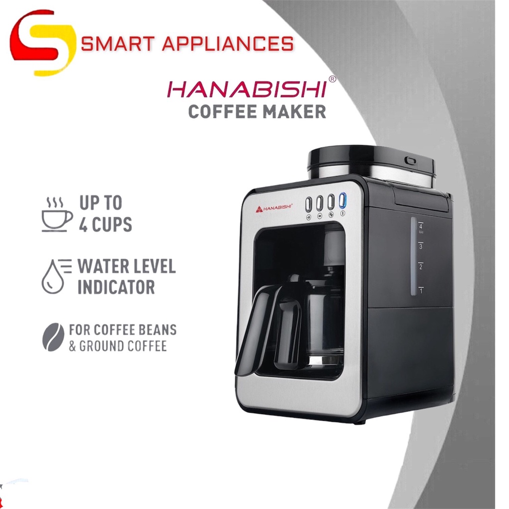 Hanabishi 2in1 Grinder And Coffee Maker Hgrcm2in1 By Smart Appliances