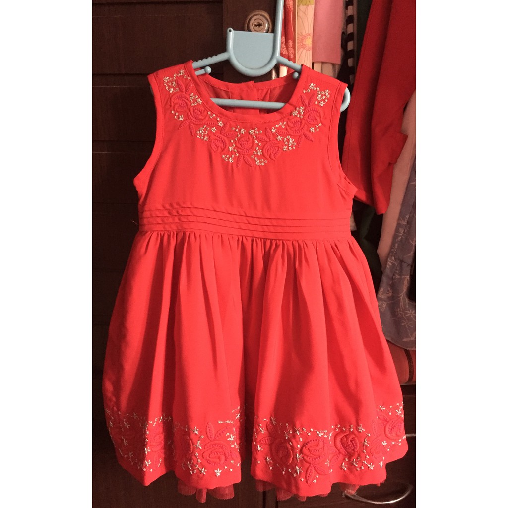 red 1 piece dress