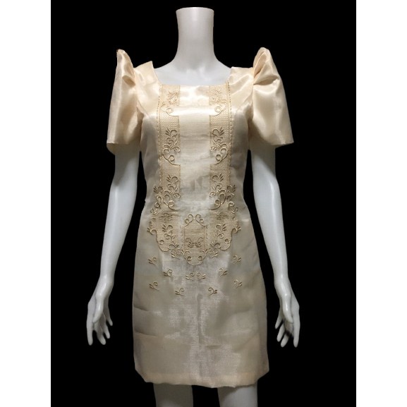 Modern Filipiniana Barong Dress Embroidered.NO RUSH!PRE-ORDER! | Shopee ...