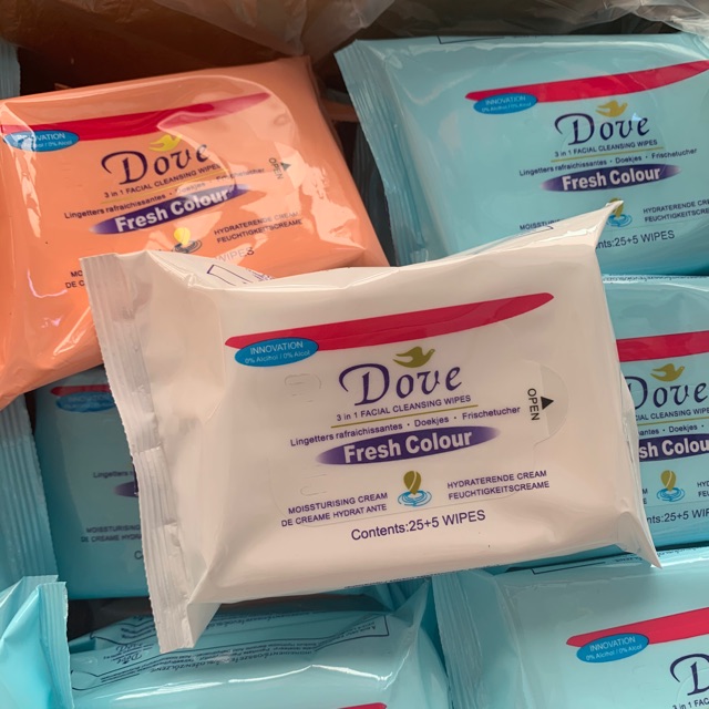 Dove 3in1 Facial Cleansing Wipes 25+5 SHEETS (wipes) Shopee Philippines