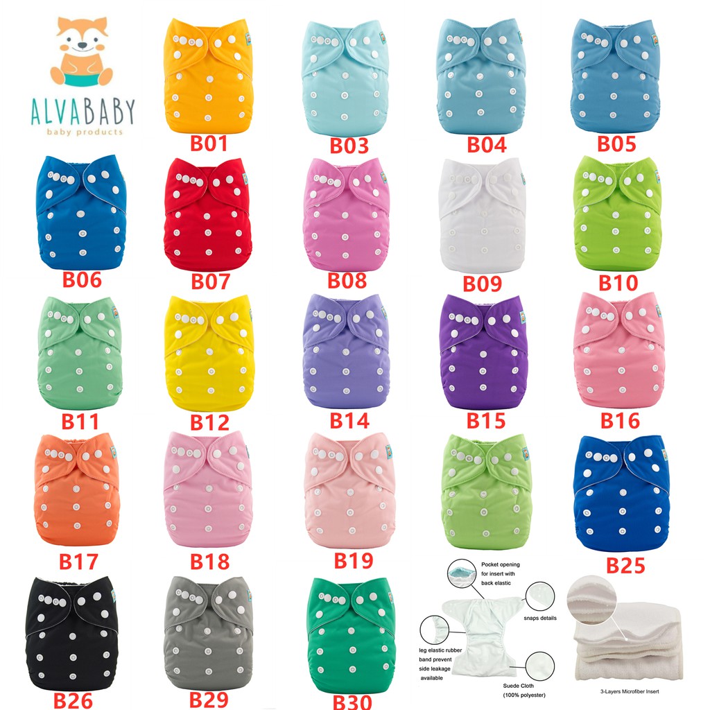 alva newborn cloth diapers