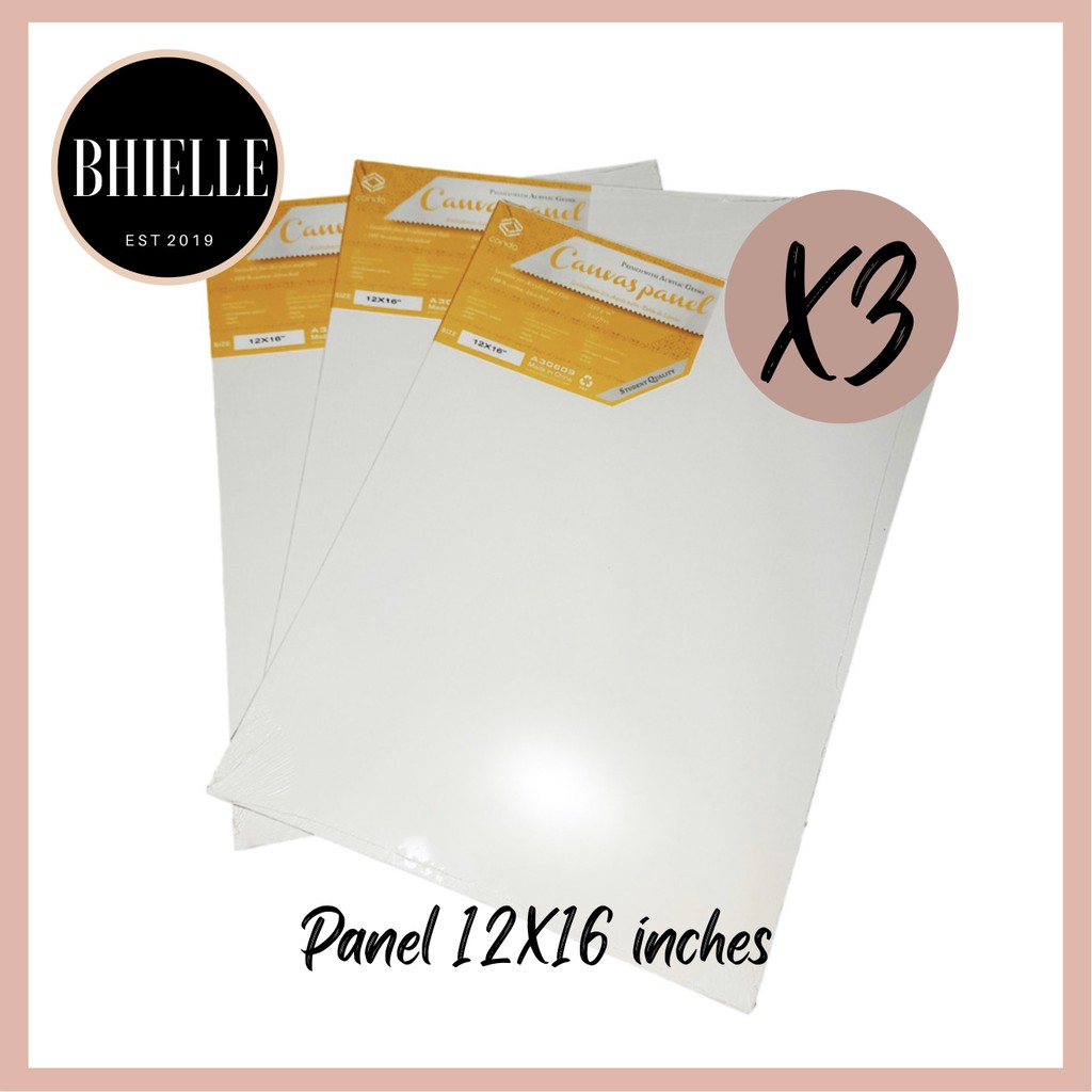 CONDA 12x16 INCHES Canvas Panel Board 3pcs Primed BUNDLE PROMO Shopee