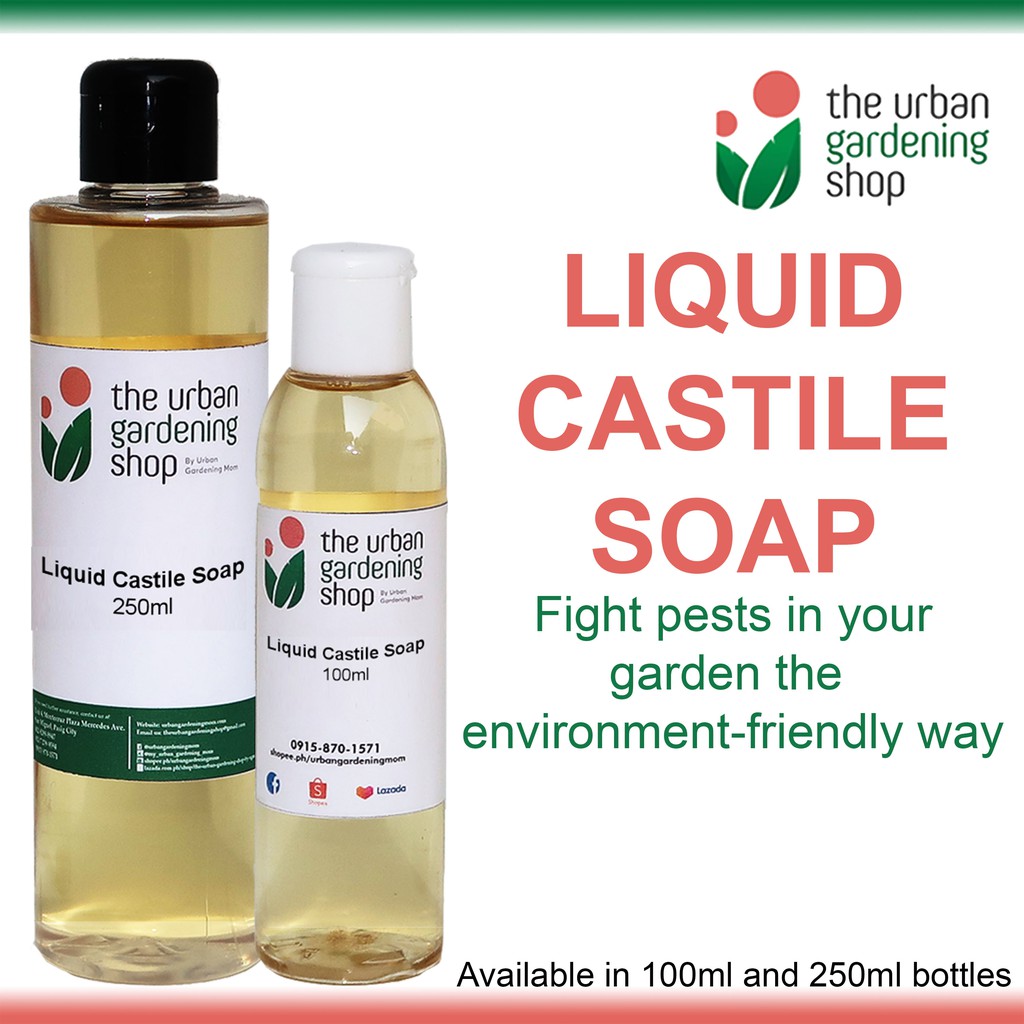 LIQUID CASTILE SOAP to Fight Common Pests and for Various Garden Uses
