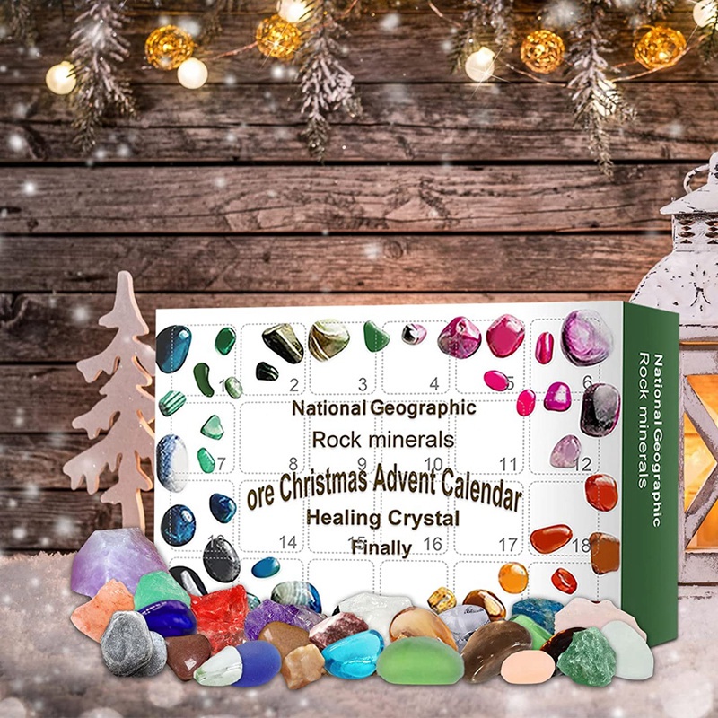 Christmas Countdown Calendars Healing Crystal Stone Advent Countdown