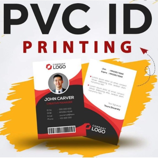 PVC ID PRINTING SERVICES 100pcs (Company id's , business card , loyalty card )