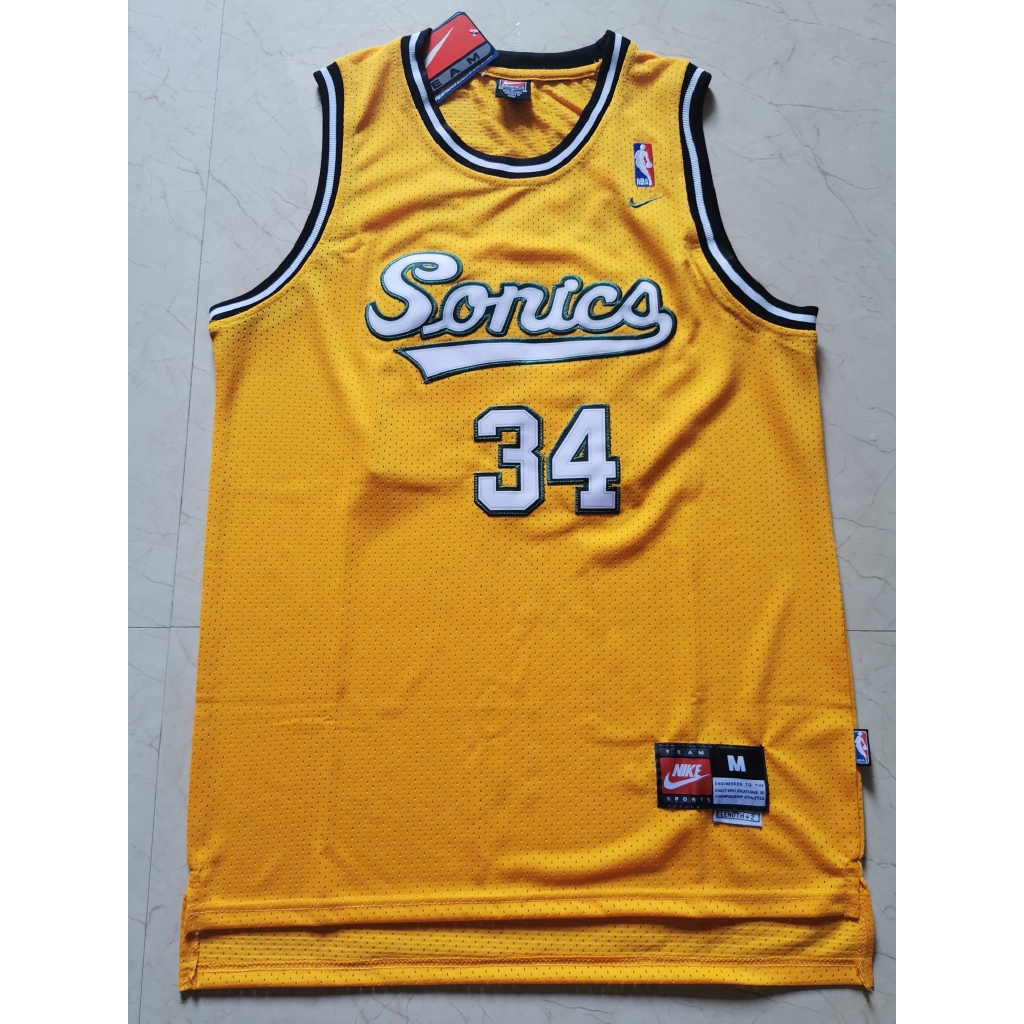NBA Seattle Sonics Yellow Ray Allen 