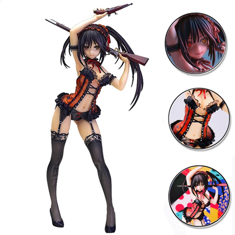Anime Game Character Tokisaki Kuzou Action Model Figure Hand-made Toy Black  Red Lace Suit Model Room | Shopee Philippines