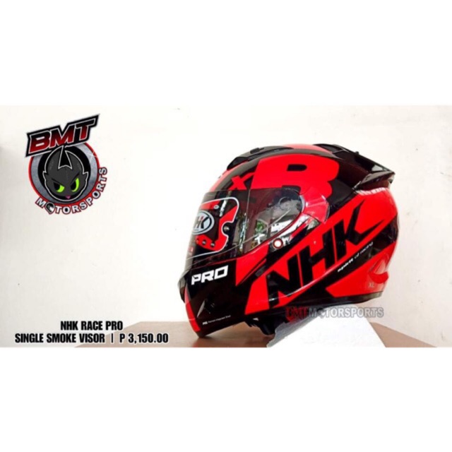 Nhk Race Pro Single Smoke Visor Shopee Philippines