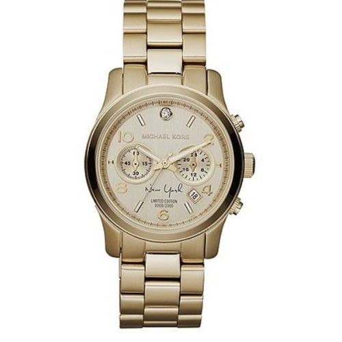 michael kors gold and diamond watch