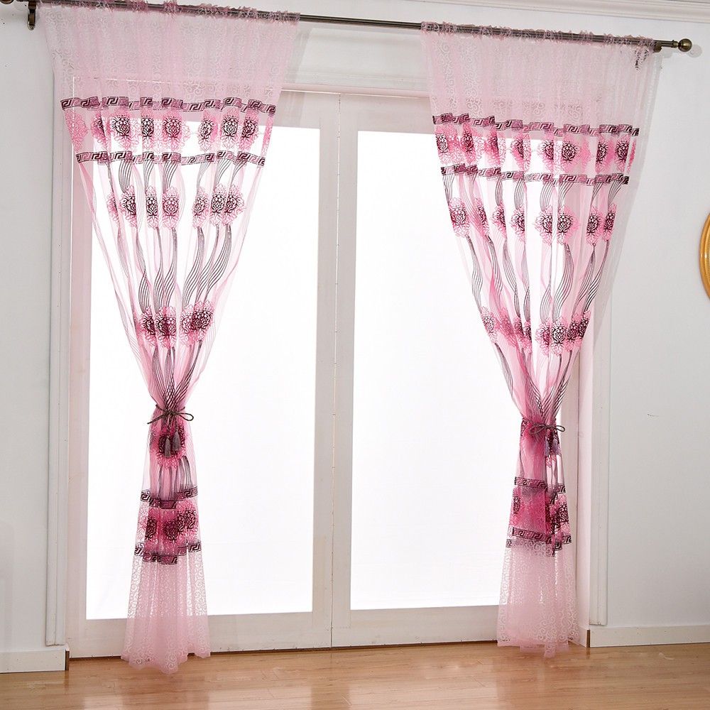12pcs Lively Romantic Butterflies Decorative Net Curtain Drapes