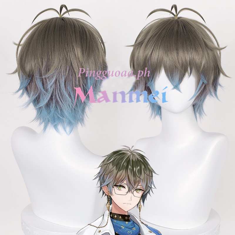 VTuber Ike Eveland Cosplay Wig NIJISANJI Luxiem 30cm Short Gradient