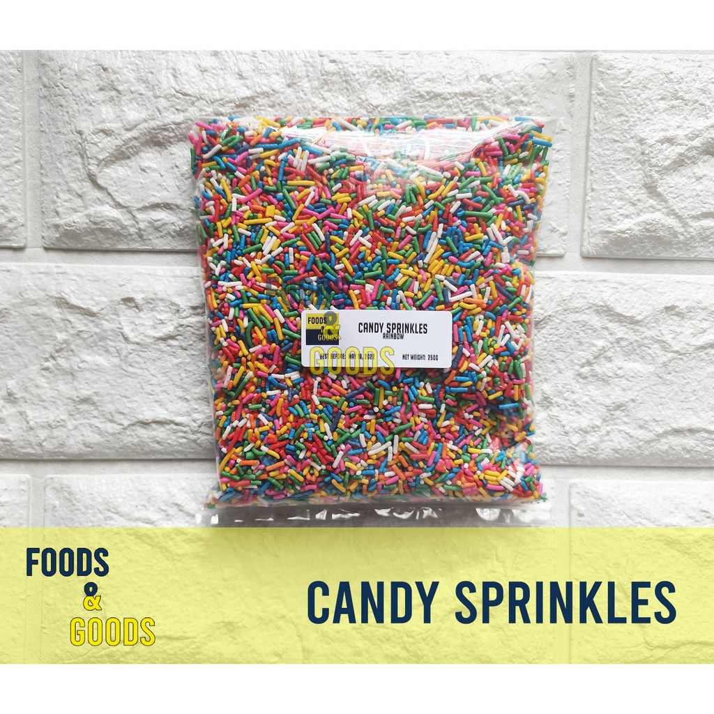 Candy Sprinkles 250G Assorted Rainbow Candy and Chocolate Sprinkles