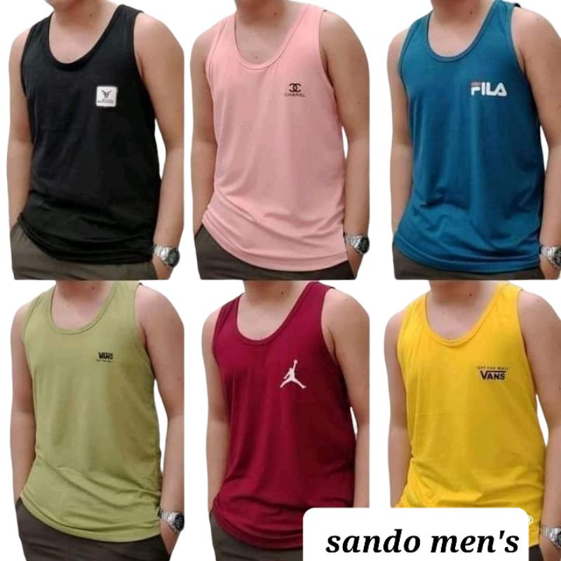 3pcs SANDO MEN'S CAN FIT UP TO LARGE ASSORTED PRINTS | Shopee Philippines