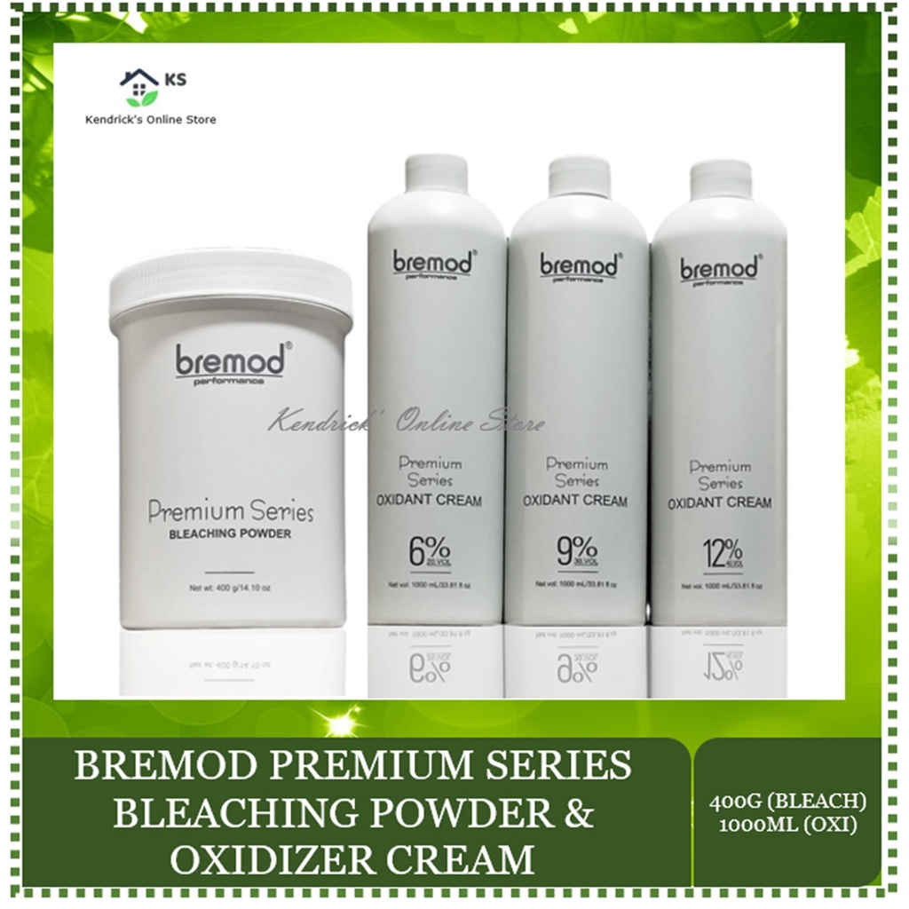 Bremod Premium Series Bleaching Powder 400g and Oxidant Cream 1000ml
