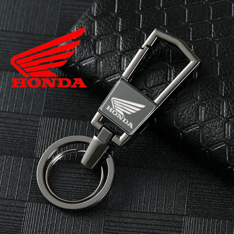 Honda Motorcycle Cool Black Keychain Mens Creative Alloy Metal