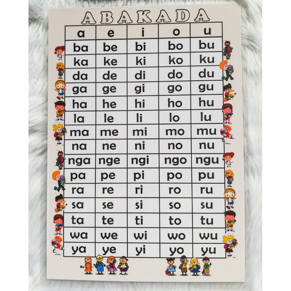 laminated abakada chart shopee philippines