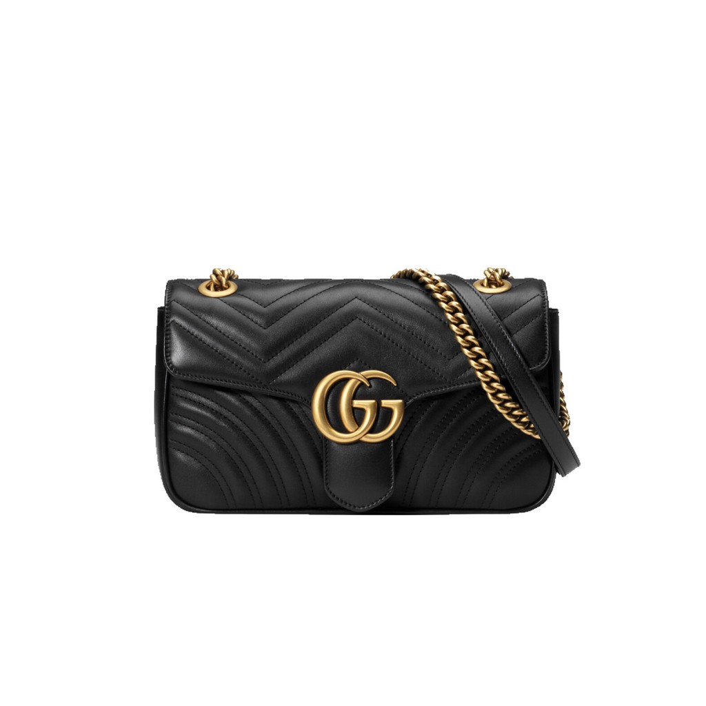 gucci marmont black leather