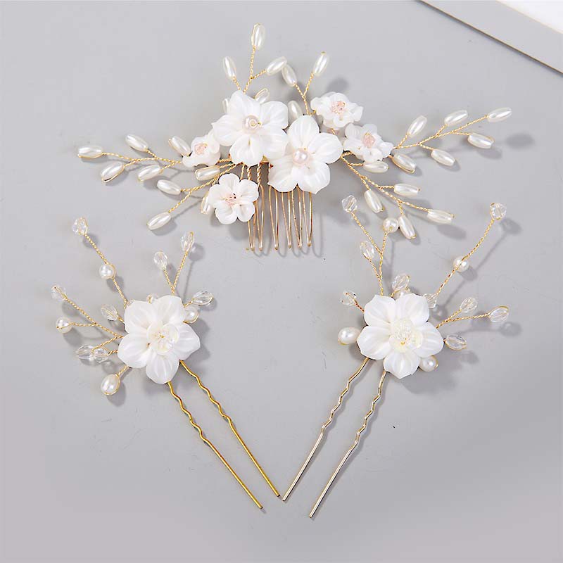 hair accessories white flower