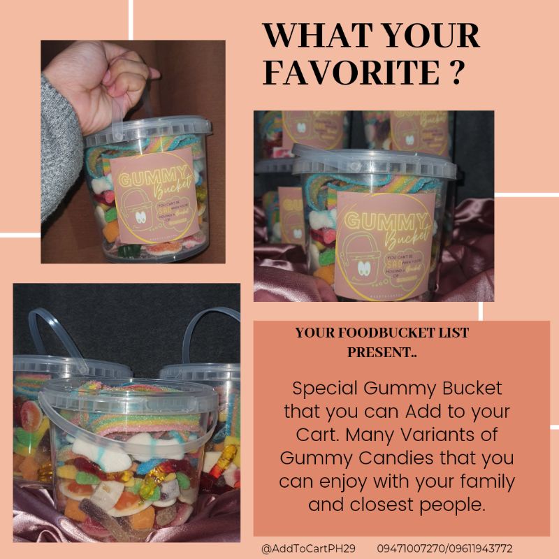 Gummy Candy Bucket!! Shopee Philippines